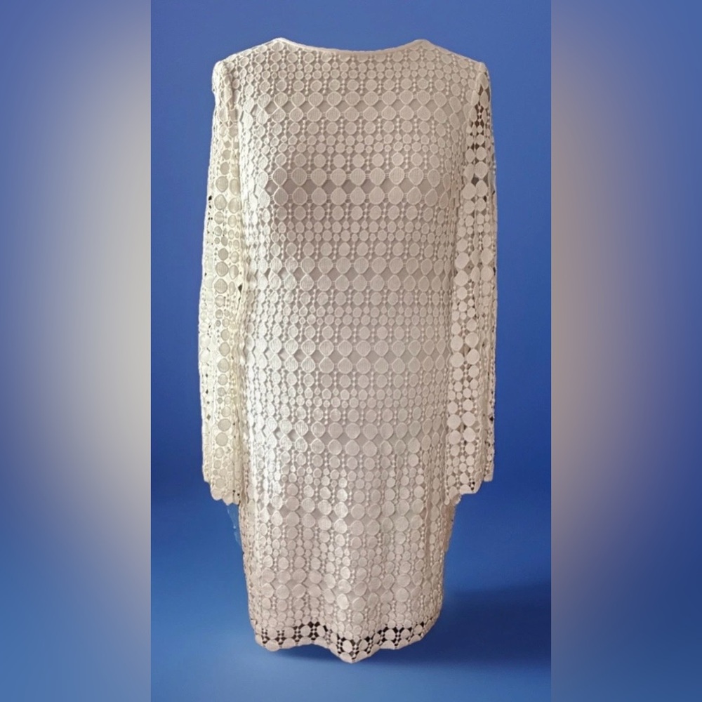 Lauren Ralph Lauren Cream Crochet Long-Sleeve 14
